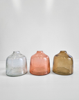 Handblown Hammered Glass Bud Vases: Blush / Bella