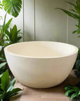 Round Concrete Terrazzo Stone Bath 1200mm - Sandy White