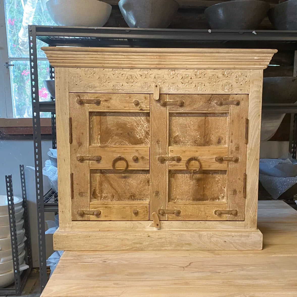 Vintage Indian Timber Vanity 14 - 90cm Length