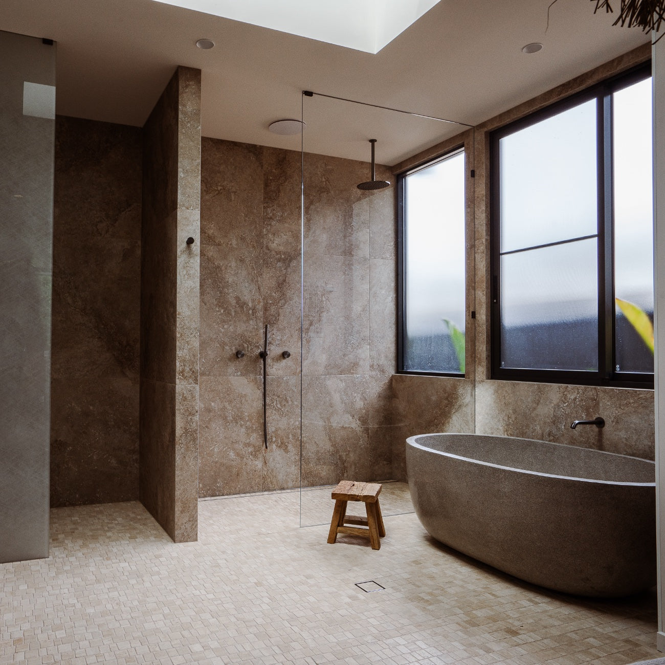 Oval Concrete Terrazzo Stone Bath 1500x900x550mm - Light Grey