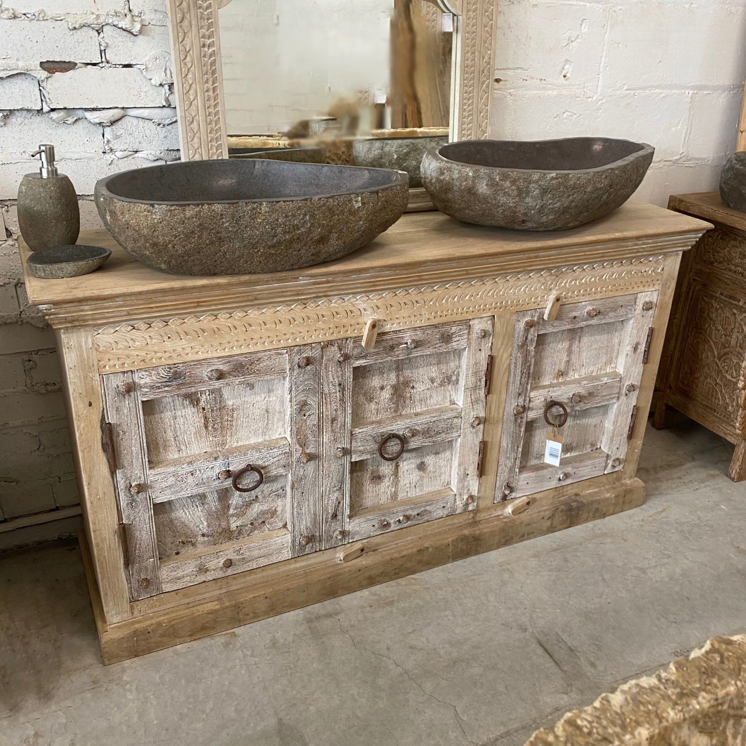 Vintage Indian Timber Sideboard - 150x40x80cm | Assorted Designs
