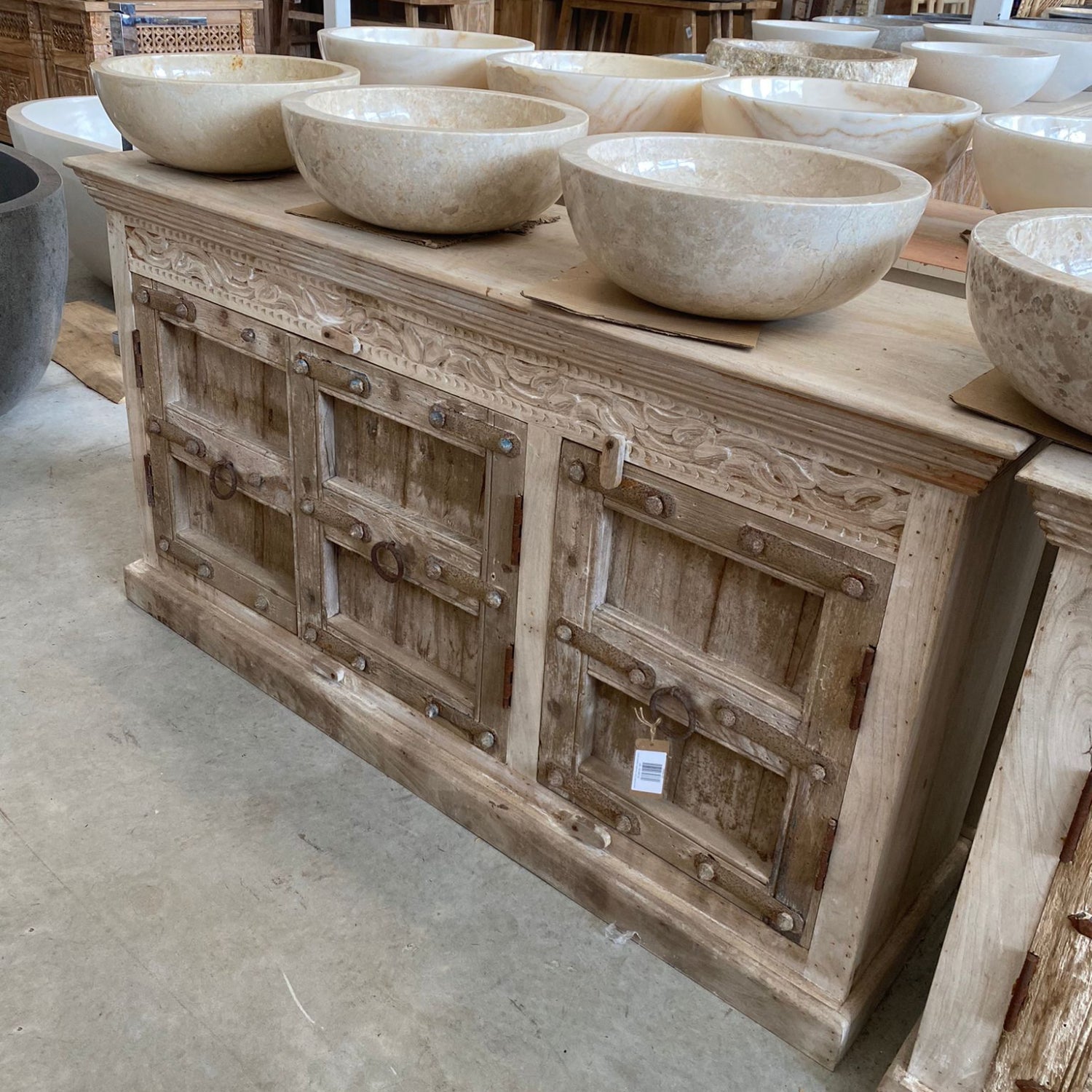 Vintage Indian Timber Sideboard - 150x40x80cm | Assorted Designs