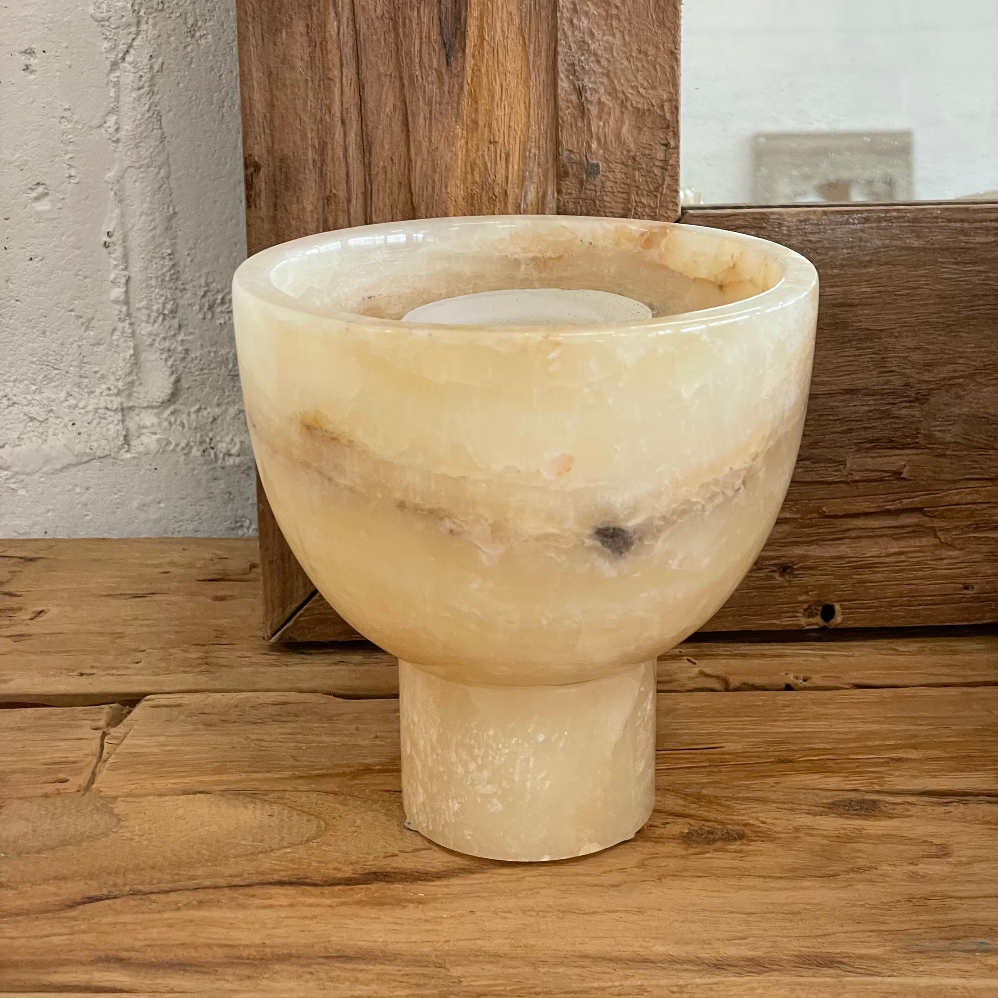 Onyx Stone Standing Bowl