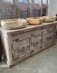 Vintage Indian Timber Sideboard - 180x45x80cm | Assorted Designs