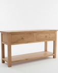 Rustic Teak 2 Drawer Console Vanity - 150cm Length