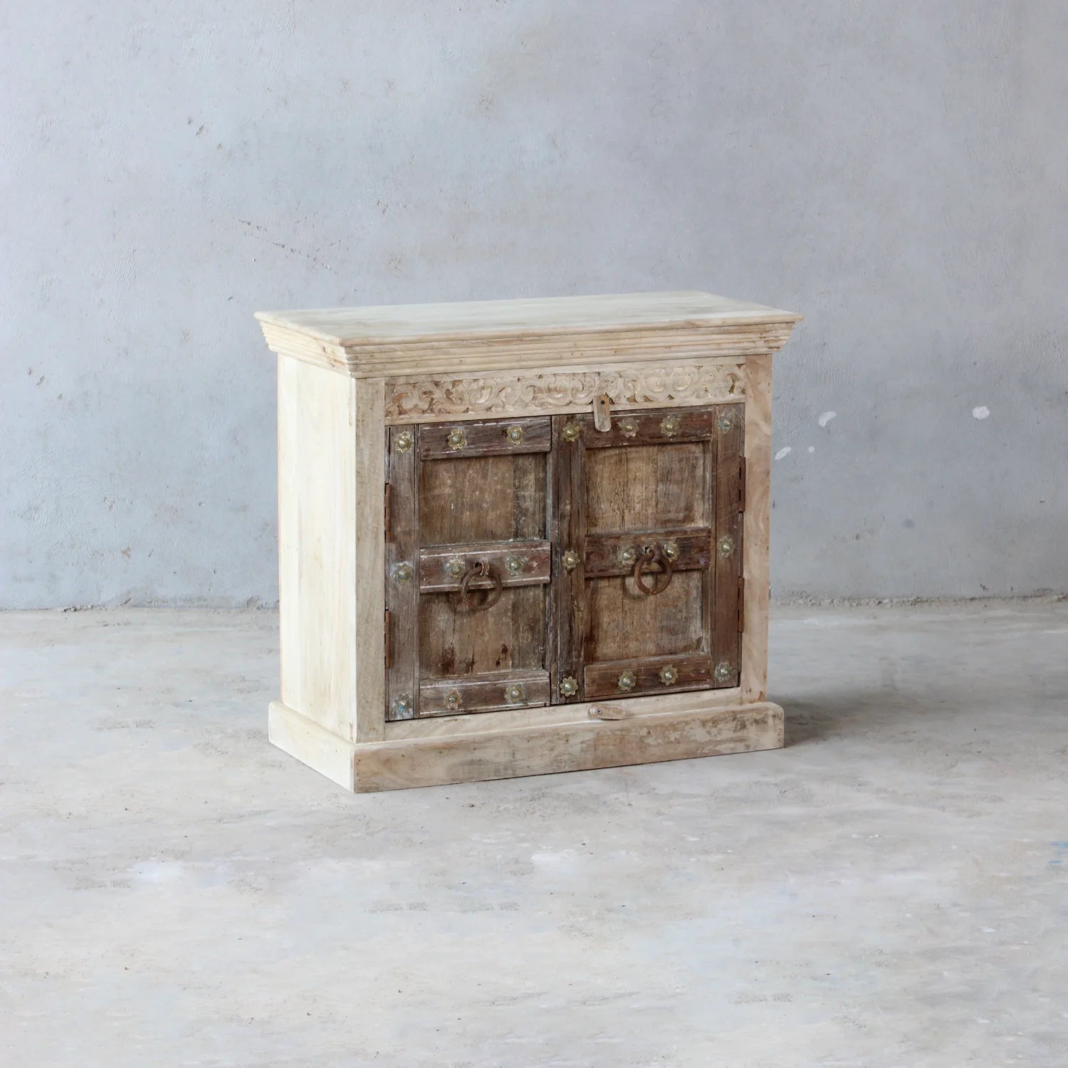 Vintage Indian Timber Vanity 05 - 90cm Length