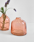 Handblown Hammered Glass Bud Vases: Blush / Bella