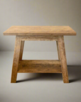 Rustic Teak Shelf Console Table - 90cm Length