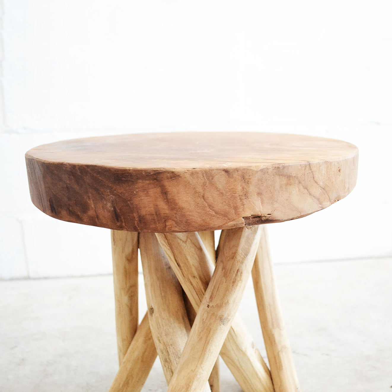 Cabana Wild Rustic Teak Stool