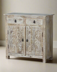 Adah Indian Carved Cabinet