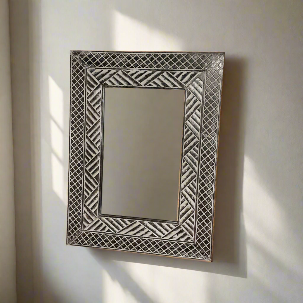 Ali Carved Timber Mirror 60cm x 80cm