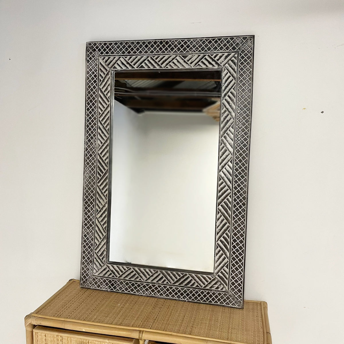 Ali Carved Timber Mirror 80cm x 120cm