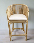Amber Curved Rattan Bar Stool - Set of 3