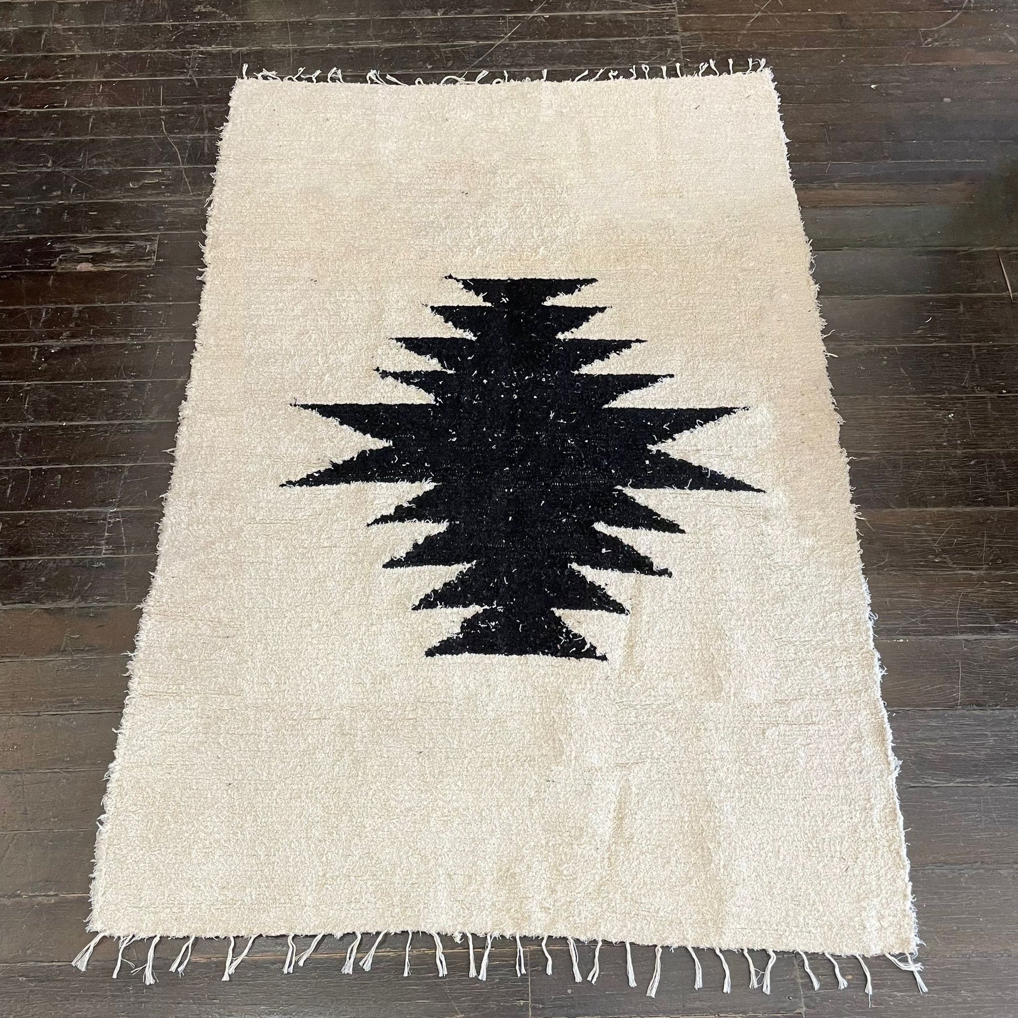 Ana Cotton Rug 130x200cm - Black