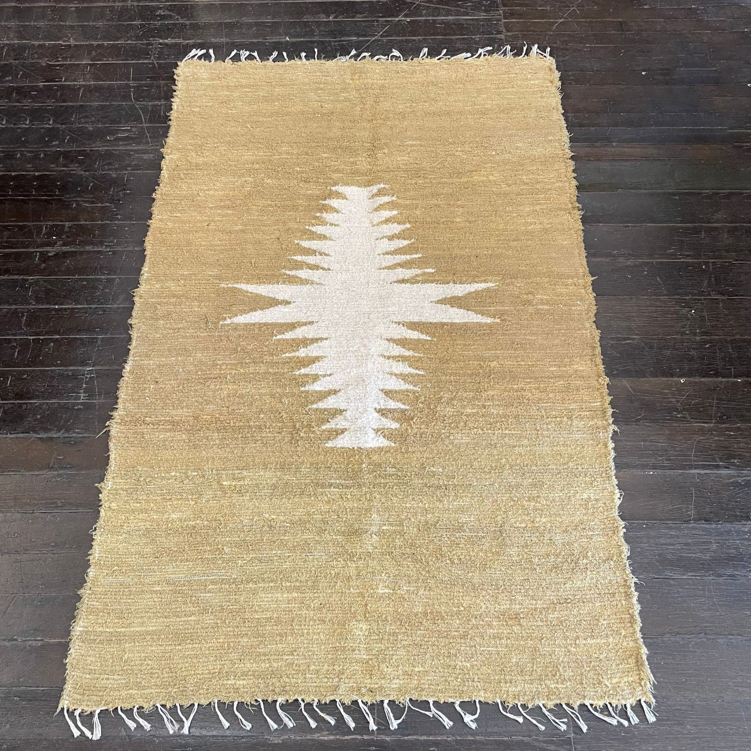 Ana Cotton Rug 130x200cm - Tan/White