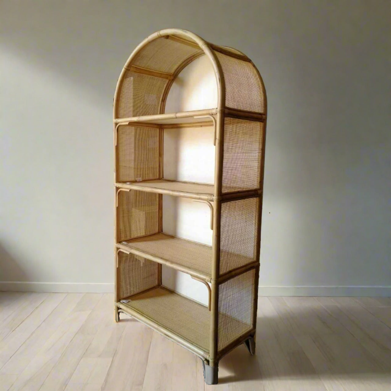 Arch Rattan Book Shelf 90x45x190