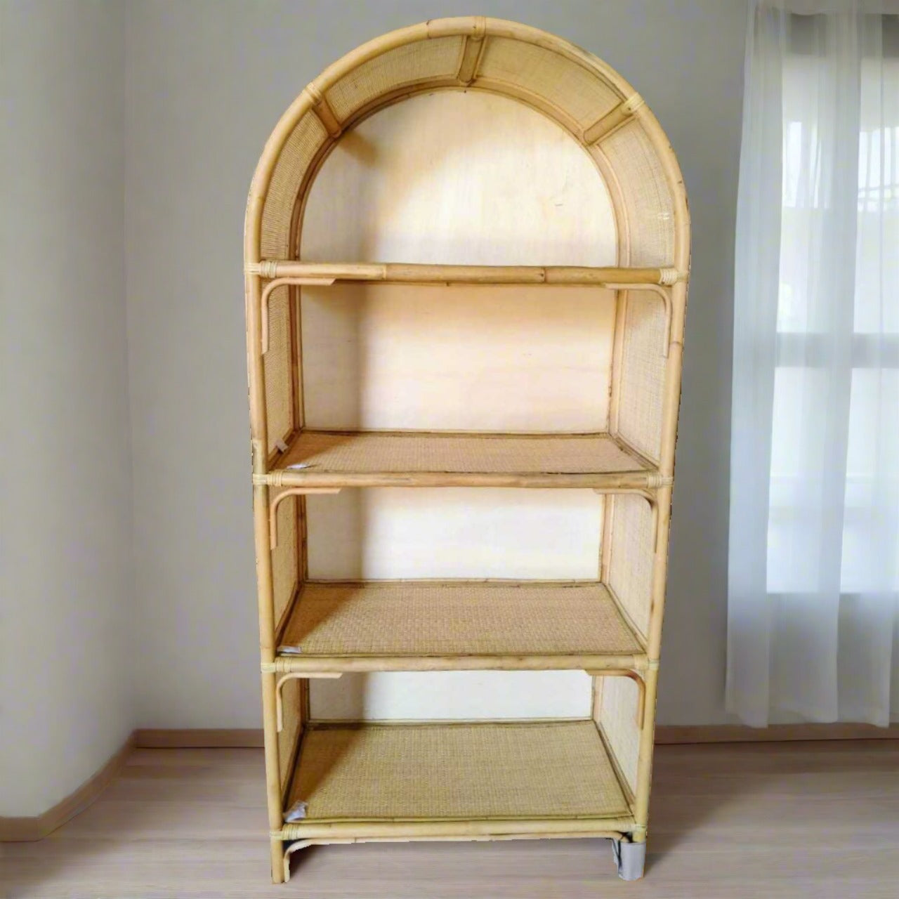 Arch Rattan Book Shelf 90x45x190