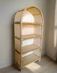 Arch Rattan Book Shelf 90x45x190