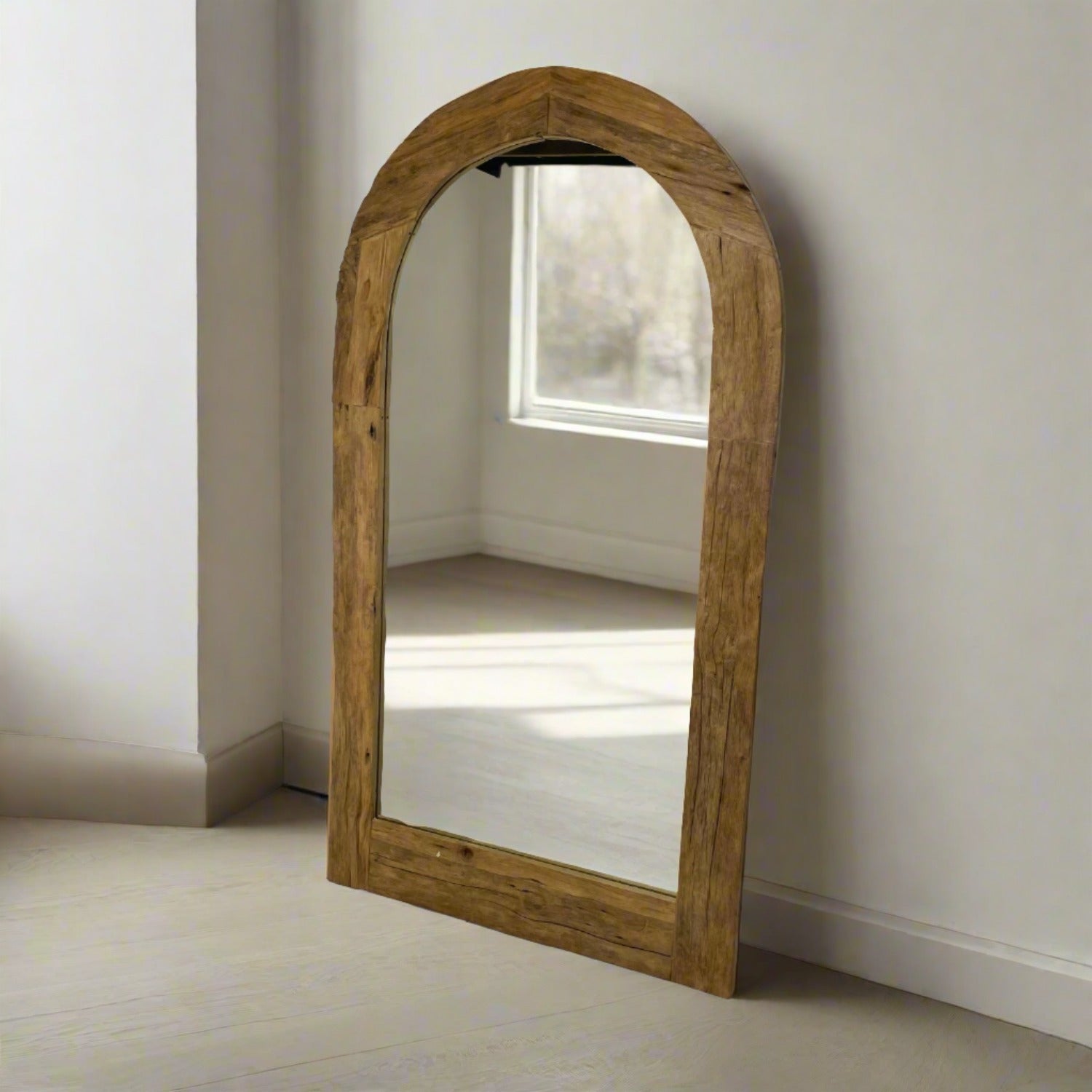 Arch Teak Mirror 100x180cm