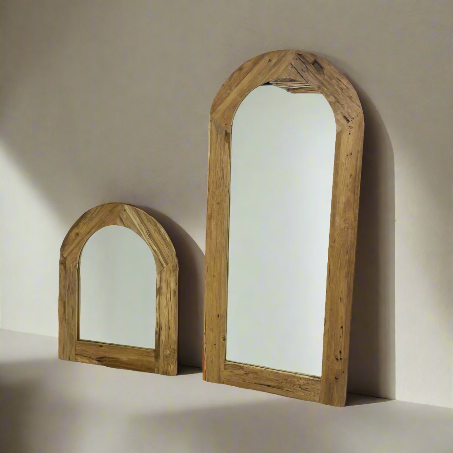 Arch Teak Mirror 80x180cm