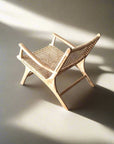 Caba Woven Rattan + Teak Lounger Arm Chair