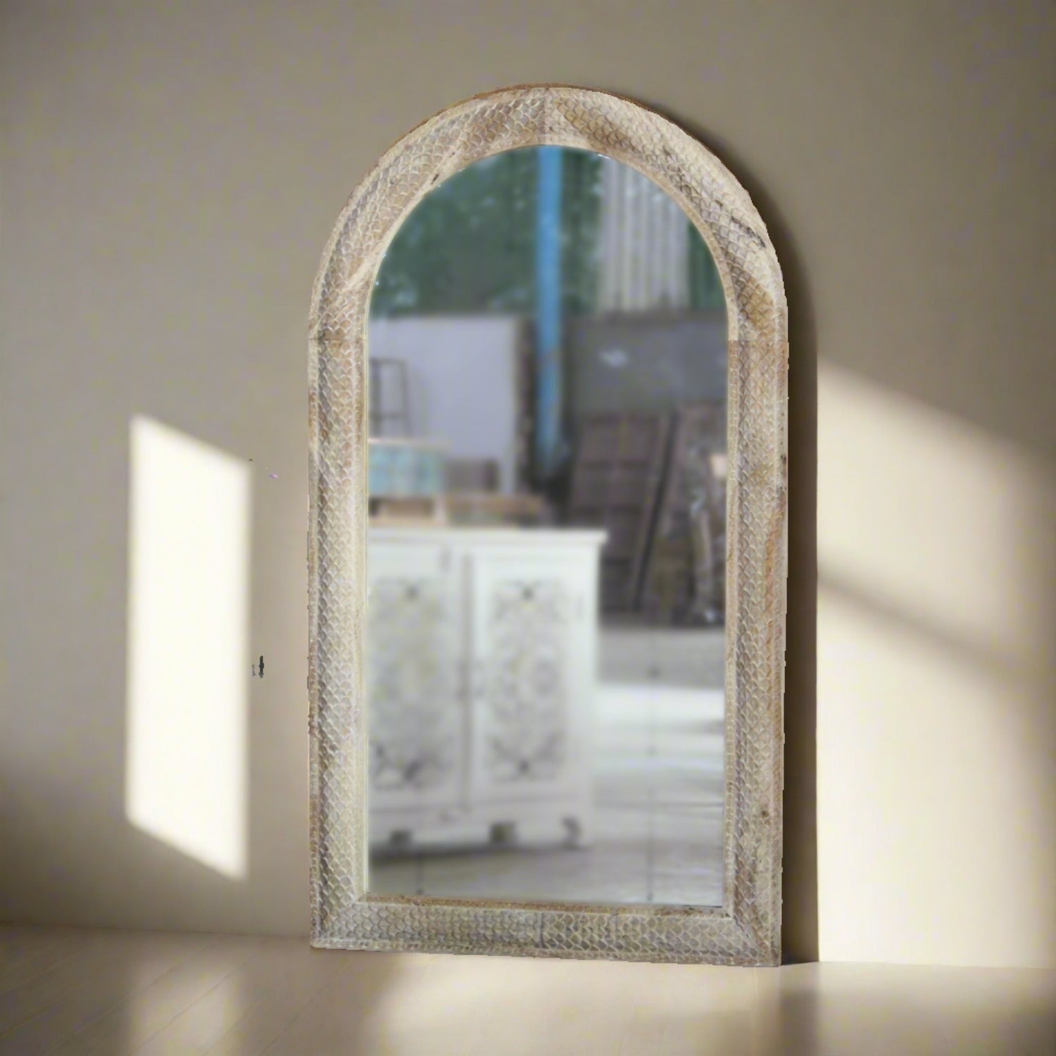 Azalia Acid Wash Indian Arch Mirror 100x180cm