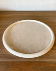 Beige Marble Round Plate 21cm Dia