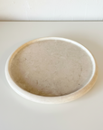 Beige Marble Round Plate 21cm Dia