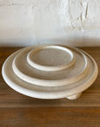 Beige Marble Round Footed Platter
