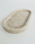 Beige Marble Stone Oval Dish