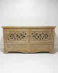 Belang White Wash Carved Teak Vanity - 150cm Length | Made To Order
