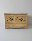 Belang White Wash Carved Teak Vanity 120cm