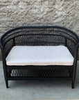 Black Malawi Style Double Rattan Chair