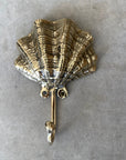 Brass Contour Clam Shell Wall Hook