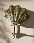 Brass Contour Clam Shell Wall Hook