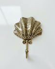 Brass Contour Clam Shell Wall Hook