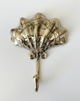 Brass Fan Clam Shell Wall Hook