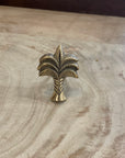 Tropical Palm Brass Drawer Handle