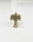 Tropical Palm Brass Drawer Handle
