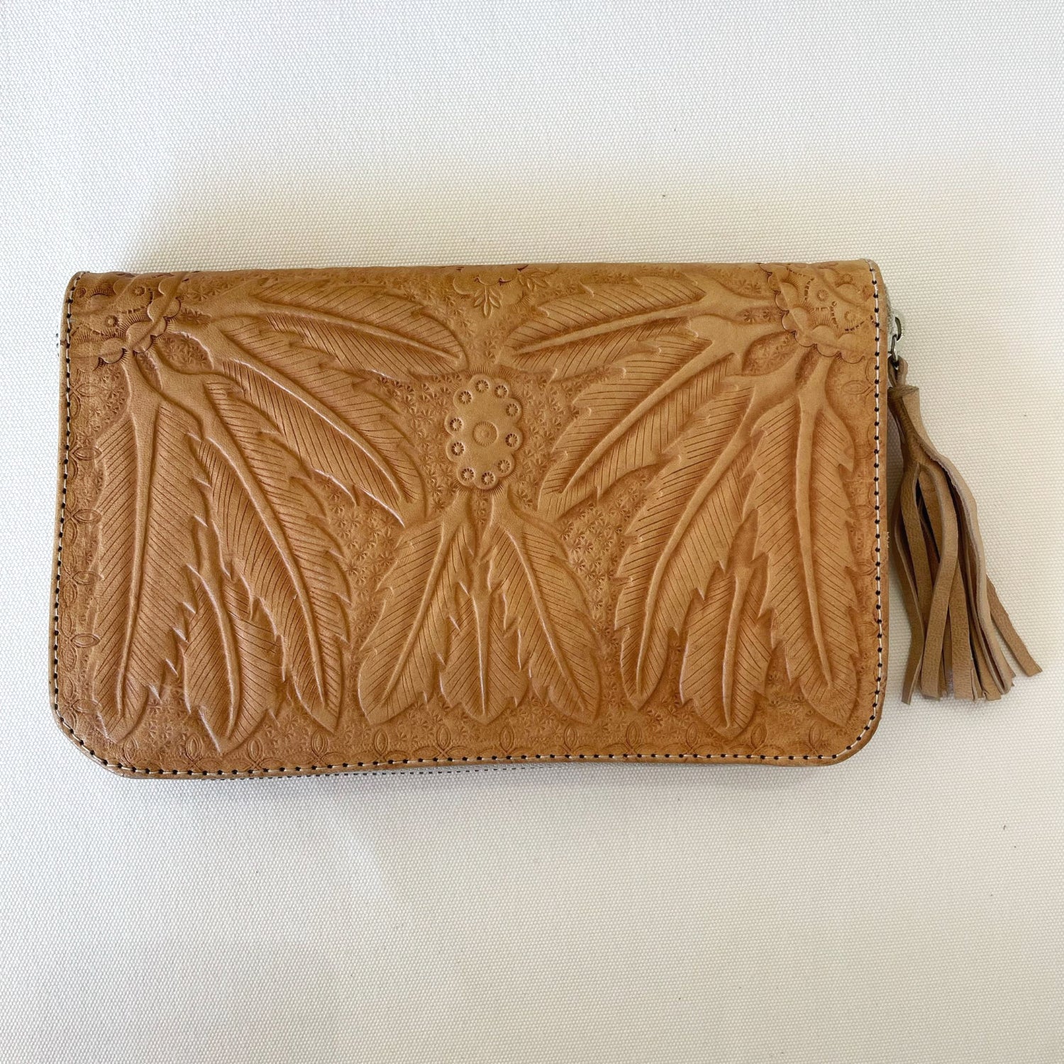 Chief Feather Tan Leather Wallet