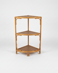 Corner Rattan Shelf - Caramel