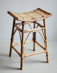 Curved Rattan Counter Stool