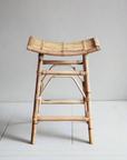 Curved Rattan Counter Stool