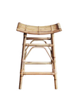 Curved Rattan Counter Stool - Set of 4