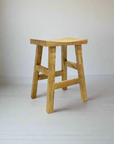 Curved Teak Counter Stool 69cm - Set of 3