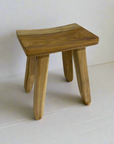 Curved Teak Stool 45cm