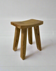 Curved Teak Stool 45cm