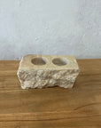 Double Natural Onyx Stone Tealight Candle Holder