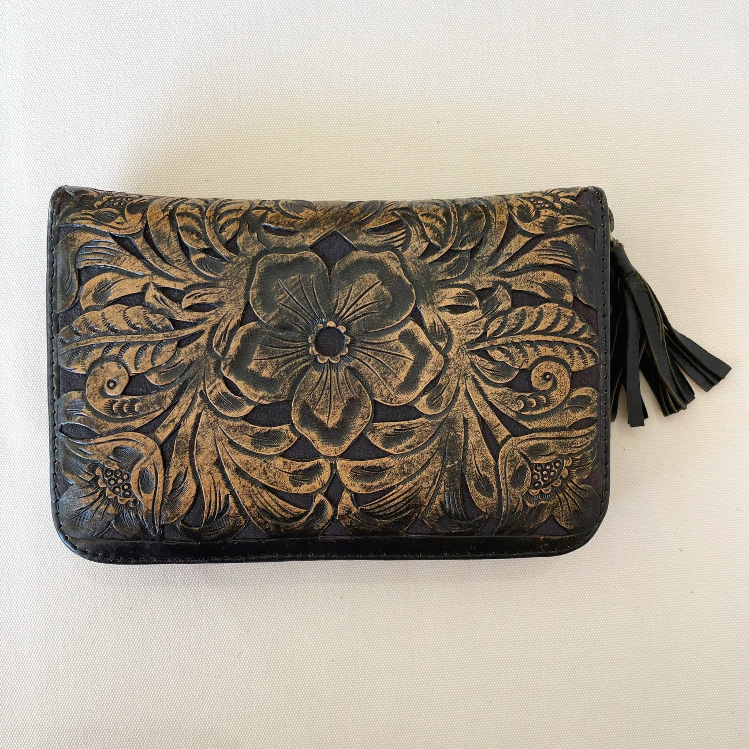 Eden Black/Tan Leather Wallet