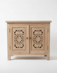 Eden White Wash Carved Teak Vanity - 90cm Length